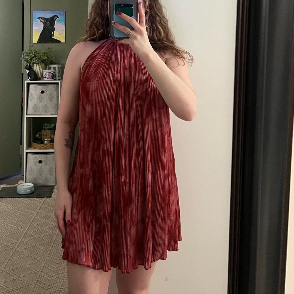 SOLD‼️Burgundy summer mini dress